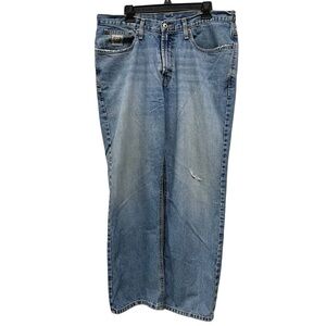 Cinch Western Cowboy White Label Relaxed Distressed Jeans // 33x32